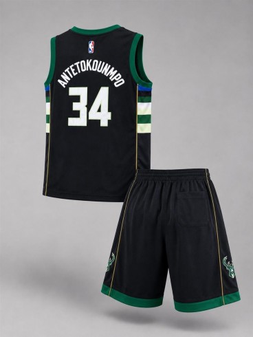 ست ورزشي مردانه مردانه بسكتبالي Black Milwaukee