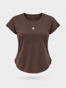 تيشرت زنانه زنانه استين كوتاه هلالي Lululemon
