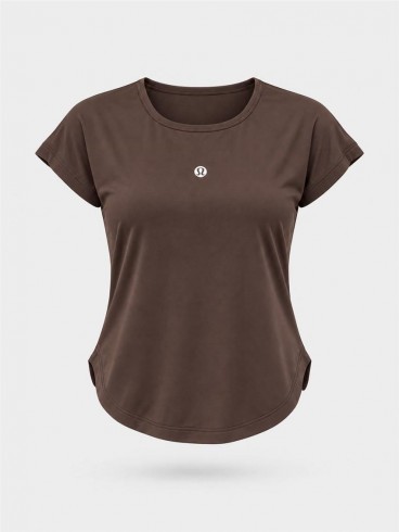 تيشرت زنانه زنانه استين كوتاه هلالي Lululemon