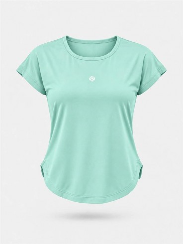 تيشرت زنانه زنانه استين كوتاه هلالي Lululemon